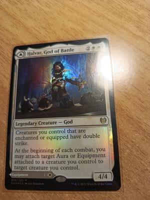 MTG Kaldheim Holvar God of Battle Sword of the Realms Foil card like new