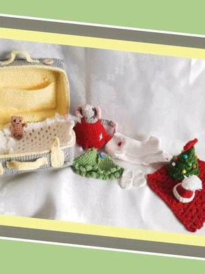 Suitcase with Mouse new with Christmas accessories