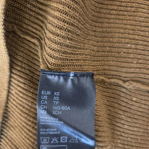 H&M Rib-Knit Wrap Cardigan in Olive Green like new