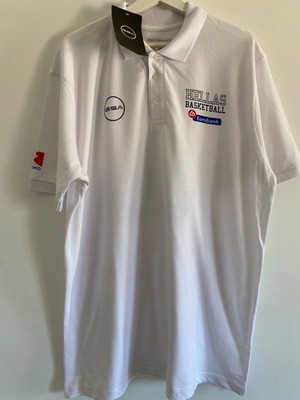 Giannis Antetokounmpo Εθνική Ελλάδος Μπάσκετ Polo T-shirt Λευκό Μέγεθος XL καινούργιο