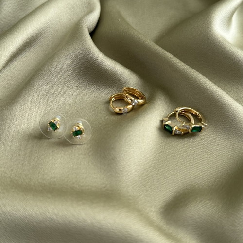 Lovisa cubic zirconia earrings set like new, 3 pieces