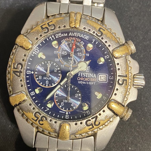 Festina Chrono Bike 8890 wristwatch used, chronograph 100m