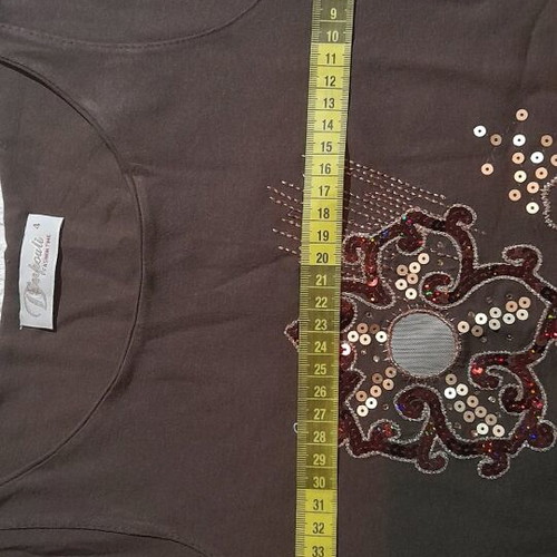 Brown sleeveless top with embroidered sequins like new