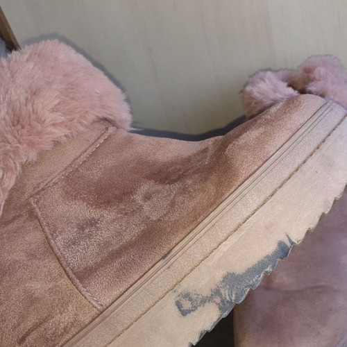 Pink ankle boots like new size 39 with bow detail