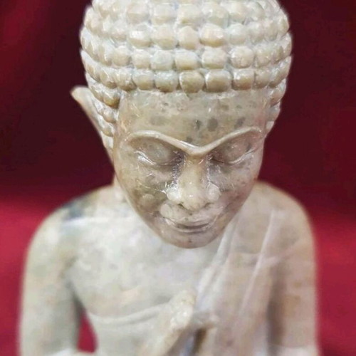 Buddhist statue used stone Dharma handmade