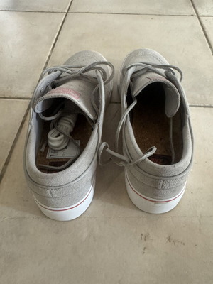 Nike SB Zoom Stefan Janoski OG+ Wolf Grey Safety Orange Suede Shoes new