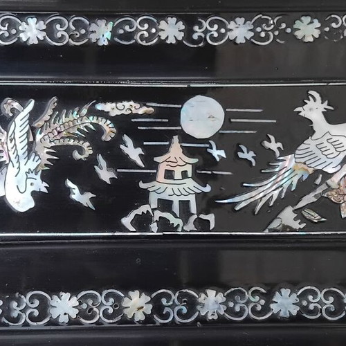 Korean Smoking Box used with Mother of Pearl Inlay Vietnam War