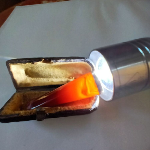 Old Faturan Cigar Pipe with Case used