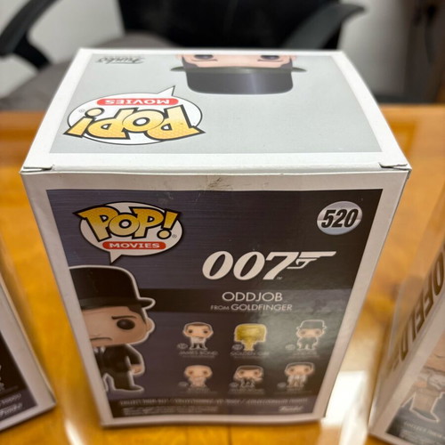 Funko Pop! 007 Oddjob 520, Blofeld 521 and Jaws 523 used, set of 3 figures