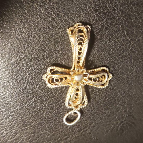 Handmade cross with exceptional technique used