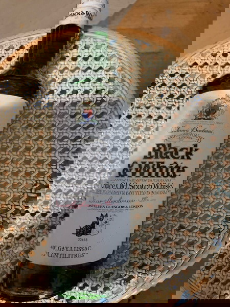 Old black and white whisky