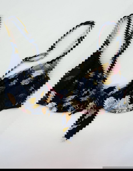 Αφόρετο Lida μπλε floral μαγιό balconet χωρίς ενίσχυση 80C