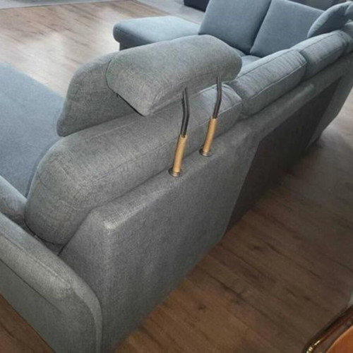 Blue Corner P-Shaped Fabric Sofa LS404520 New