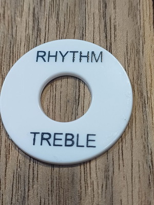 Ring plate for electric guitar switch, LP SG style, black letters