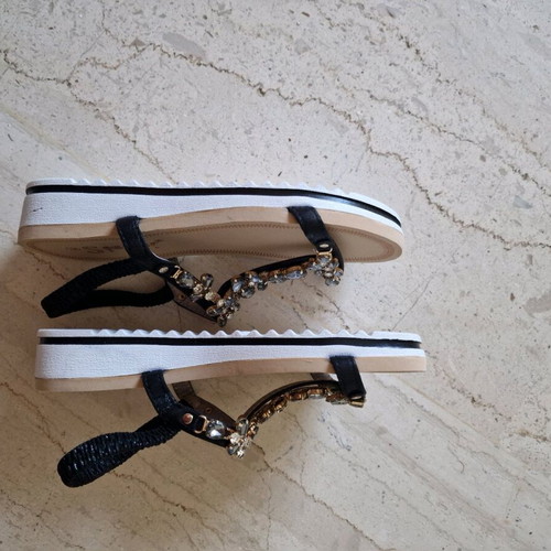 Seastar sandals with glass beads new, size 38, black