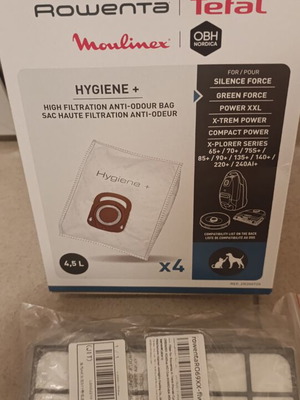 Rowenta Vacuum Bags and Motor Filter new, sealed
