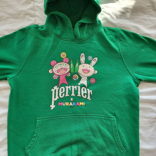 Takashi Murakami X Perrier Hoodie like new, size L, green