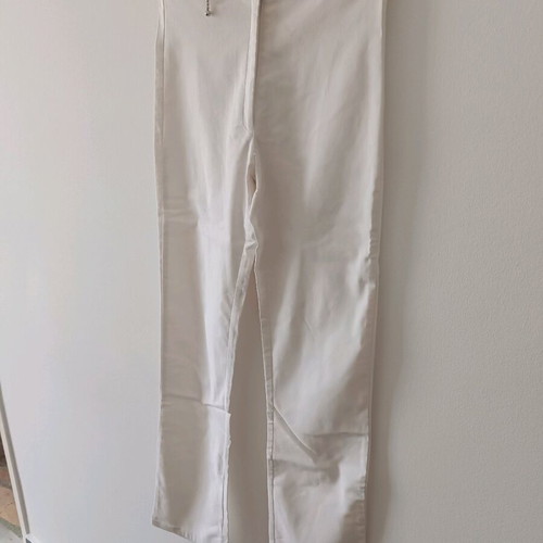 White elastic pants
