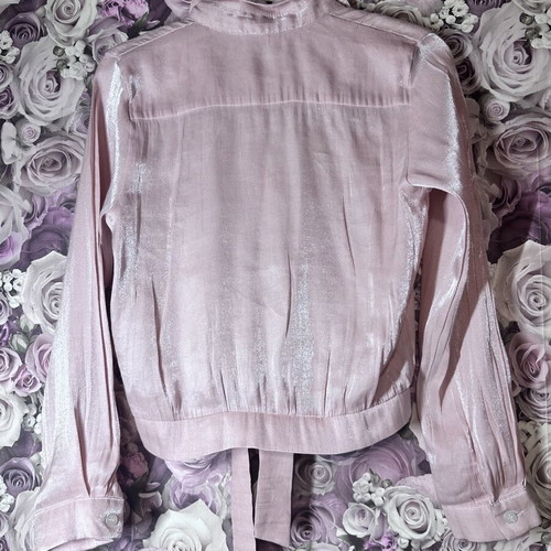 Pink metallic blouse for girl 14 years like new