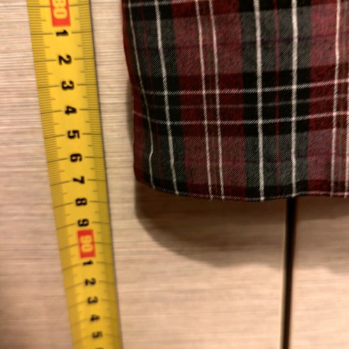 Checked pants used, size M, black and red
