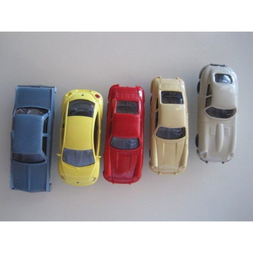 Wiking 5 toy cars used, miniatures made in Germany