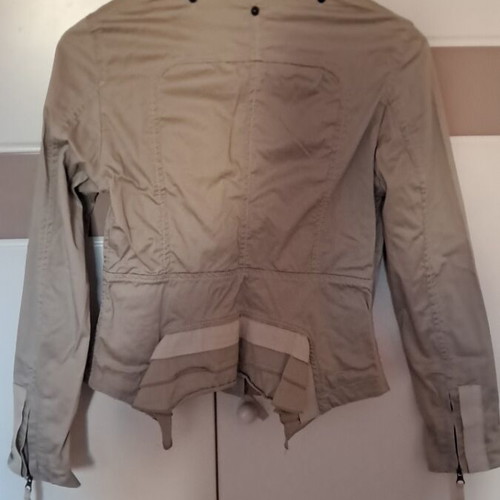 Rococo women's jacket like new beige cream with hood XS