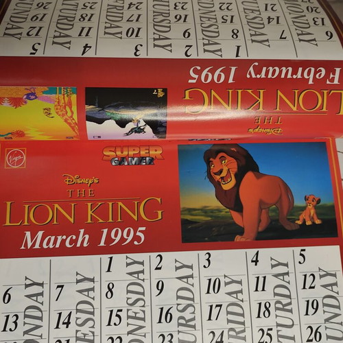 Disney's The Lion King 1995 calendar, vintage