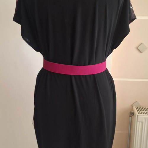 DKNY long multicolor blouse with belt, size S to L