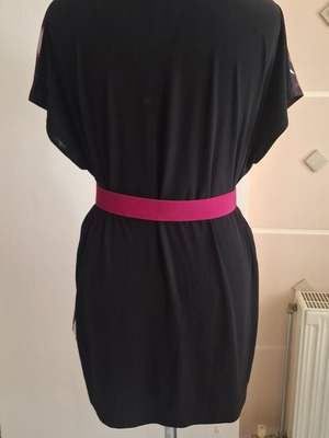 DKNY long multicolor blouse with belt, size S to L