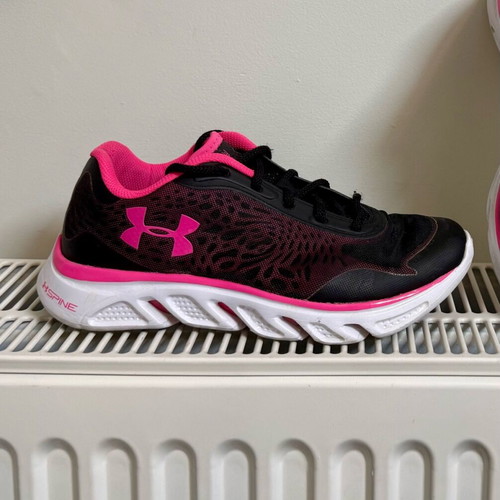 Under Armour Spine Laser women's running shoes used, size 38.5, black and pink