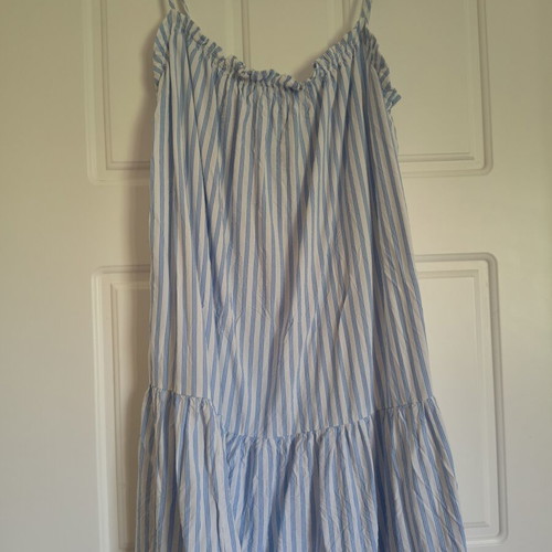 Summer dress H&S used, white and blue, size M