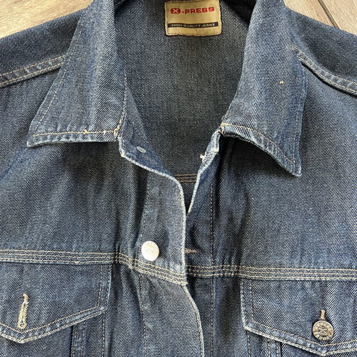 Denim jacket men's size M like new, blue