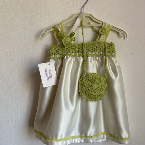 Vanilla Magnolia Boutique Baby Dress 12-18 Months Handmade