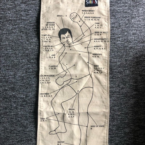 Martial arts punching bag like new with strike points
