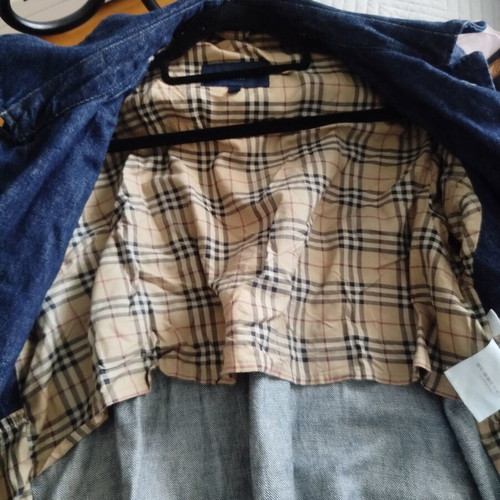 Burberry denim coat with hood, unisex, sizes S and M