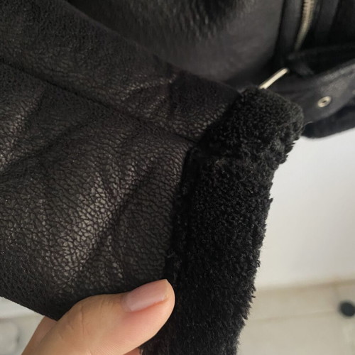 Pink Woman jacket small with fur lining, black
