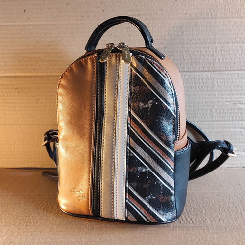 Axel girl backpack bag used, tan and black