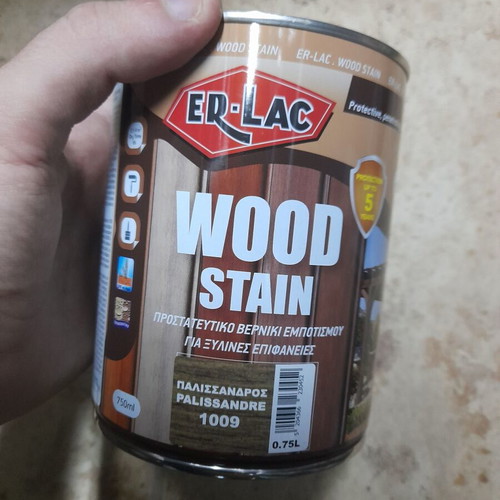 ER-LAC Wood Stain wood preservative varnish palissandre 750ml new