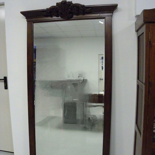 Floor mirror used with beautiful wooden frame