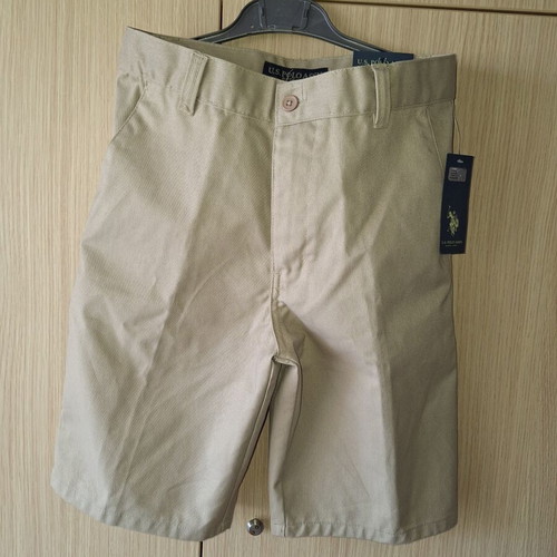 U.S. Polo Assn. Boys' Chino Bermuda Shorts New Beige Size 14