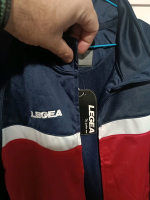 Αθλητική παιδική ζακέτα Legea καινούργια, τρίχρωμη μπλε, κόκκινη