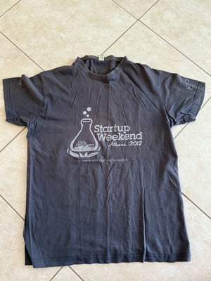T-shirt Start Up Weekend used, gray, size M