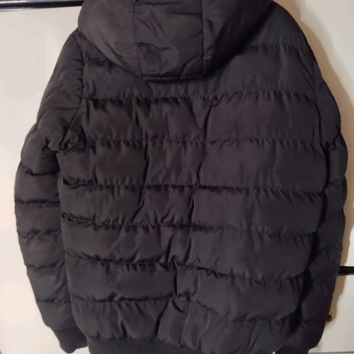 D'splay men's jacket size L like new, with fur lining, black