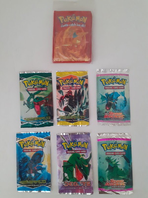 Θήκη Pokemon για κάρτες 2000 με 6 κλειστά φακελάκια Pokemon καινούργιο