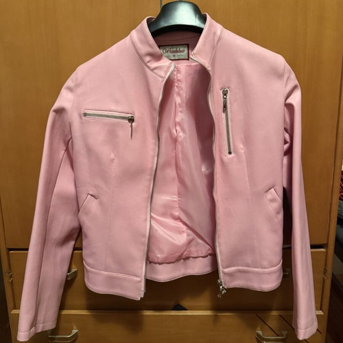Leather jacket like new, pink, size M