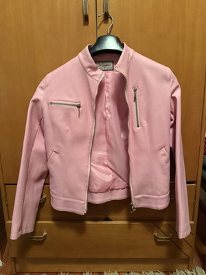Leather jacket like new, pink, size M