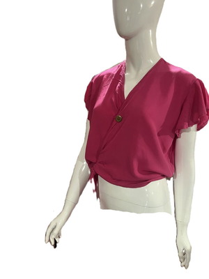 Wrap blouse size XL like new, fuchsia color