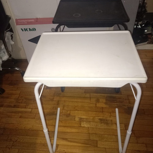 VICKO folding table used, white and black