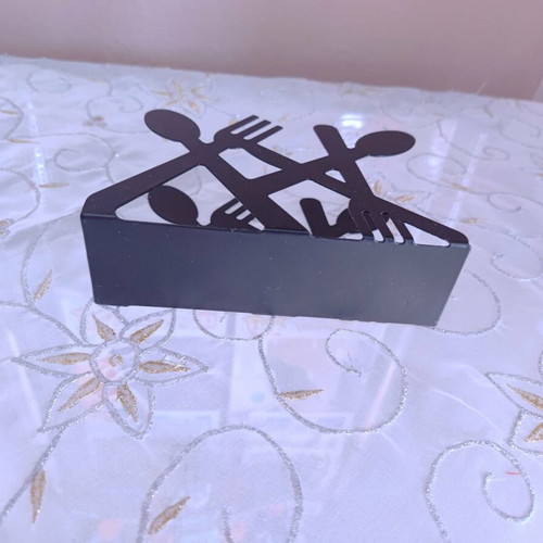 Metal napkin holder for table in black color like new