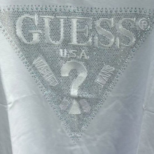 Guess women's T-shirt with stones, sizes S-XL, white